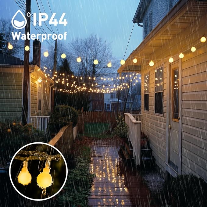 JMEXSUSS 100 LED Connectable Globe String Lights Indoor Bedroom, 33ft Warm White Christmas String Lights Plug in with Remote, 8 Modes Hanging Fairy Lights Outdoor for Room Classroom Dorm Party Decor