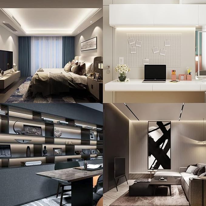 COB LED Strip, White LED Strip Lights 32.8ft, Neutral White 4000K LED Light Dimmable LED Strip, CRI92+, 8mm Width, 24V Flexible COB LED Tape Light for TV, Bedroom, Kitchen Cabinet, Closet.