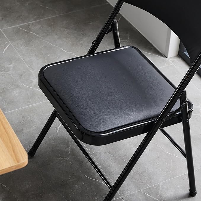 Karl home 10 Pack Black Folding Chairs with Padded Seats for Outdoor & Indoor, Portable Stackable Commercial Seat with Steel Frame for Events Office Wedding Party, 330lbs Capacity