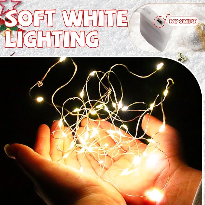 OuMuaMua Winter Christmas Centerpiece Table Decorations, 6Pcs Light Up Snowman Deer Decorative Paper Lanterns Glitter Table Centerpiece Boxes for Winter Wonderland Christmas Holiday Party Home Decor