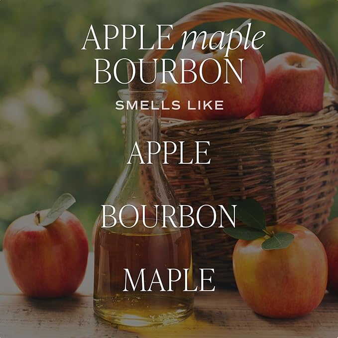 Sweet Water Decor Autumn Candle - Candles for Home Scented - Apple Maple & Bourbon Candle - Long Lasting 70 Hours Burn Time Candle Soy Wax - Decorative Candles Scented for Fall - Designed in USA 15oz