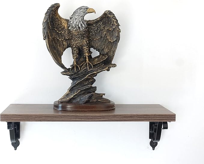 Eagle Statue Decorative, Bald Eagle Figurines Statues for Home Decor Bronze Resin Ornaments for Sculpture.