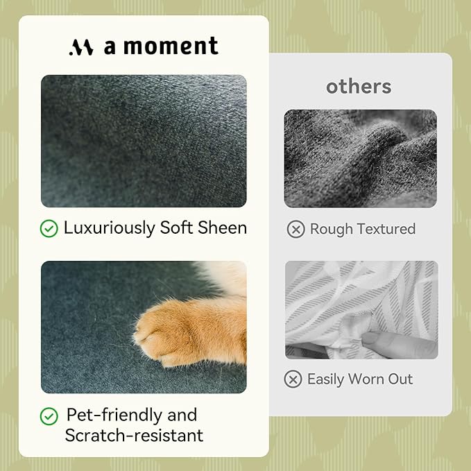 a moment Pack of 2 Jeans Blue Stain-Resistant Throw Pillow Covers Pet-Friendly Pillowcases Cushion Covers for Sofa Couch Bed Outdoor Waterproof 18x18 Inch