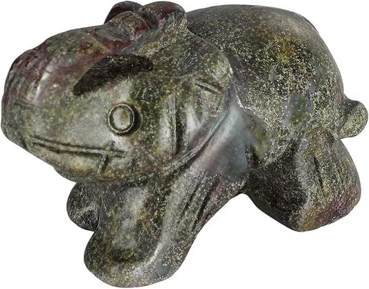 2" Dragon Blood Stone Elephant Statue for Vitality & Strength,Elephant Decor for Wisdom & Good Luck,Elephant Figurine for Home & Office Decor