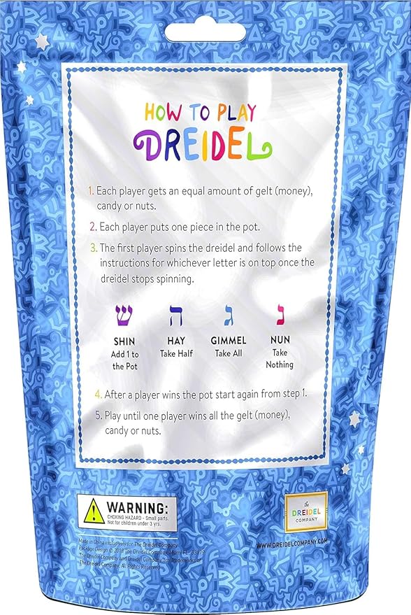 Natural Wood Dreidels Hanukkah Draydel with English Transliteration & Instruction Cards (500-Pack)