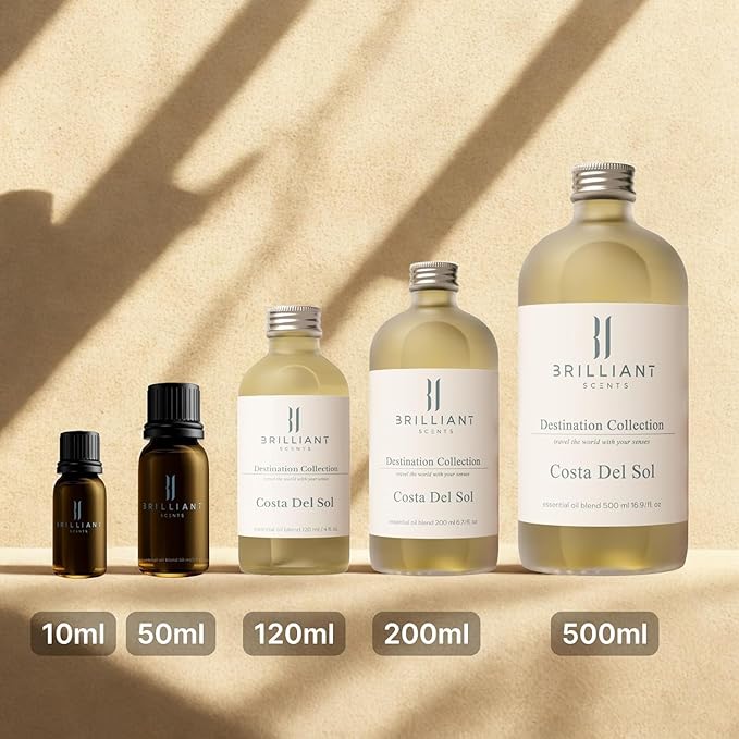 Brilliant Scents French Riviera Fragrance Oil 500ml - Premium Diffuser Oil for Home, Office, Hotels - Long Lasting, Plant-Based, Meets IFRA Standards, USA-Made - Blood Orange, Jasmine, Tonka Bean