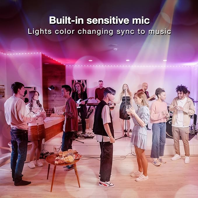 DAYBETTER Led Strip Lights 400 ft (4 Rolls of 100 ft) Ultra Long Smart Light Strips with App Voice Control Remote, 5050 RGB Music Sync Color Changing Lights for Bedroom, Kitchen, Party,Home Decoration