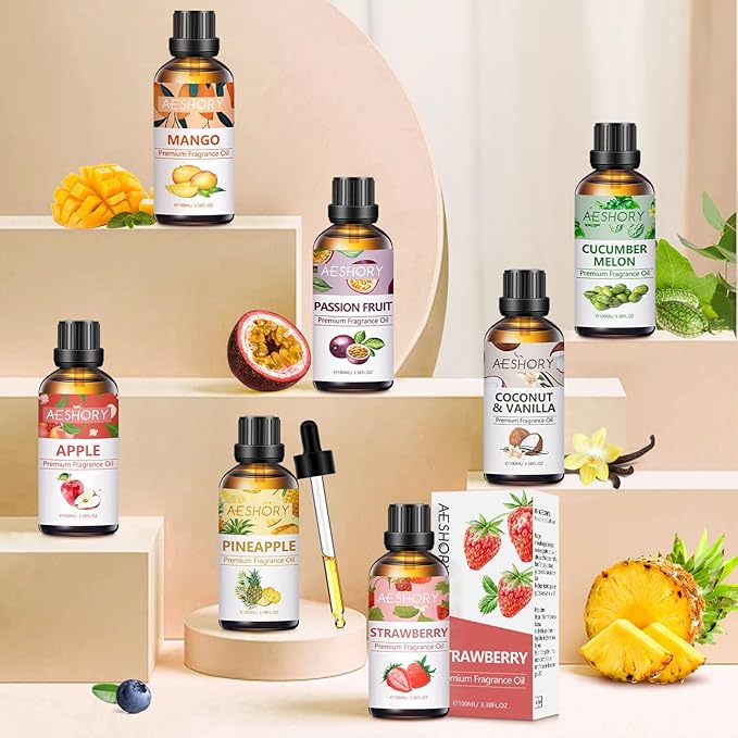 Apple Fragrance Oil 3.38FL.OZ - Aromatherapy Essential Oils for Diffusers for Home, Apple Scented Oils for Massage, Soap Candle Making Scents - 100ML