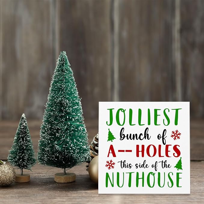 Christmas Vacation Holiday Decorations Christmas Vacation Merchandise Gifts Funny Thanksgiving Xmas Home Office Kitchen Bathroom Decor 5 x 5 inch