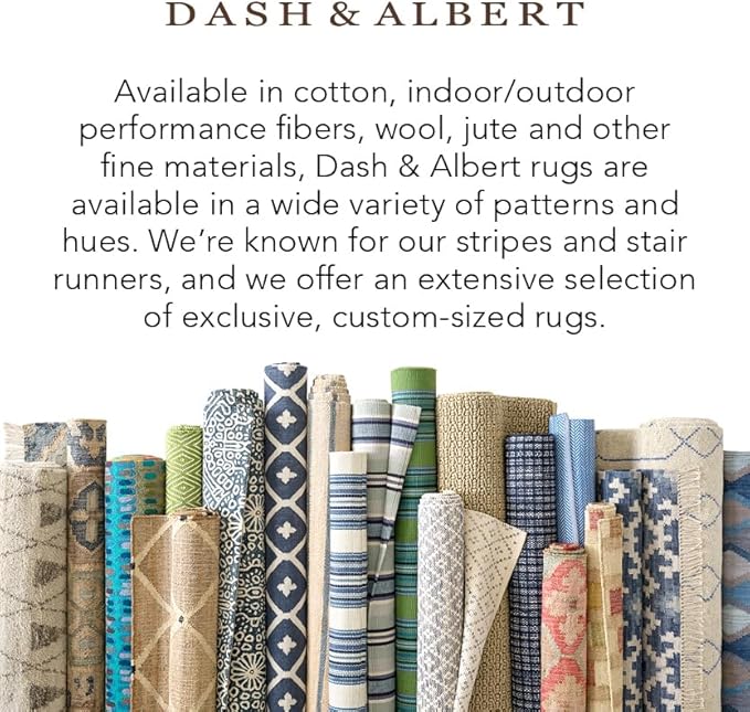 Dash & Albert Hartley Natural Machine Washable Rug, 6 X 9 Feet, Natural Plaid Pattern