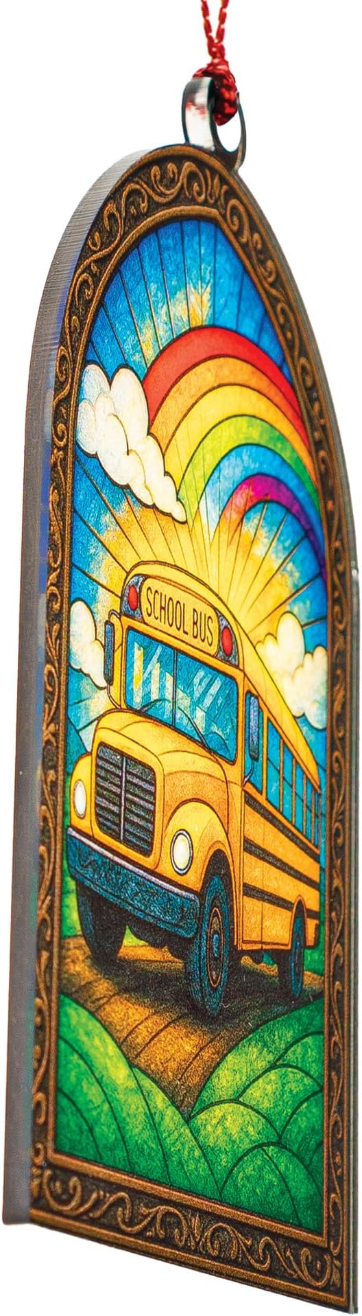 Bus Driver Gifts, Bus Driver Appreciation Gifts, School Bus Ornament, Retirement Gift for School Bus, Christmas Ornament 2025, Suncatcher Effect Stained Glass Window Hanging