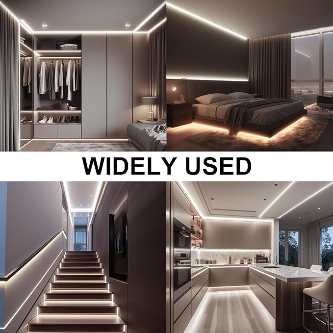COB LED Strip Light with Remote, Dimmable 32.8FT/10M Flexible High Density LED Light,4000K Natural White 3200LEDs Super Bright LED Light Strip CRI 90+ for Bedroom,Kitchen,DIY Home Decoration
