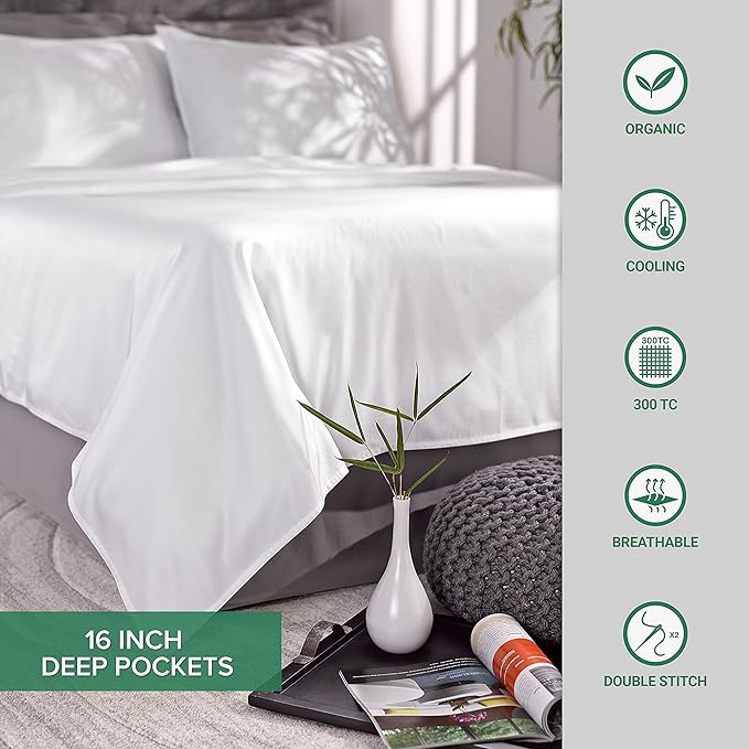 Pure Bamboo Twin Sheets, Genuine 100% Organic Viscose Derived from Bamboo Bed Sheet Set, Luxuriously Soft & Cooling, Double Stitching, Lifetime Quality Promise (Twin, Dusty Pink)