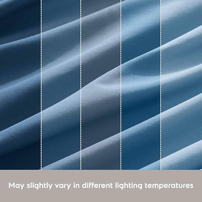 Nestl Extra Deep Twin XL Sheet Set - 4 Piece Breathable & Cooling Sheets - Hotel Luxury Bedding Set w/18-24 Inch Deep Pockets - Easy & Secure Fit - Super Soft, Wrinkle Free & Comfy - Blue Heaven