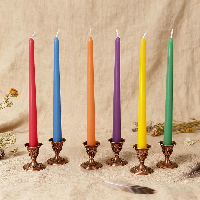 Long Taper Candles 6 Pcs Unscented Taper Candlesticks for Dinner Home Decor Kitchen Wedding Birthday Party Decorations