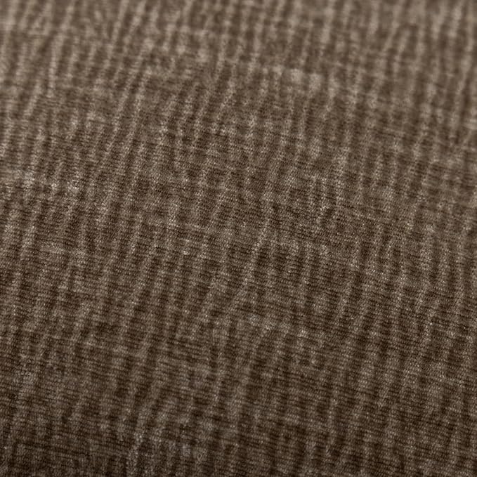 DWR Decorative Throw Pillow Covers Set of 2, 20x20 Crinkled Chenille Textured Cushion Covers for Couch, Sofa or Bed, Modern Rustic Home Accent in Toasted Brown Color