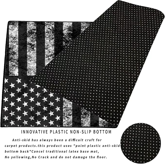 kxry 3 * 5 Feet USA American Flag Soft Area Rugs for Kids Girls Boys Dirty US Stars Stripes Flags Floor Carpet for Living Room Bedroom Dorms Nursery Rooms Home Decor Aesthetic