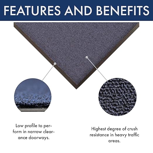 Notrax - 141S0035BU 141 Ovation Entrance Mat, for Home or Office, 3' X 5' Blue