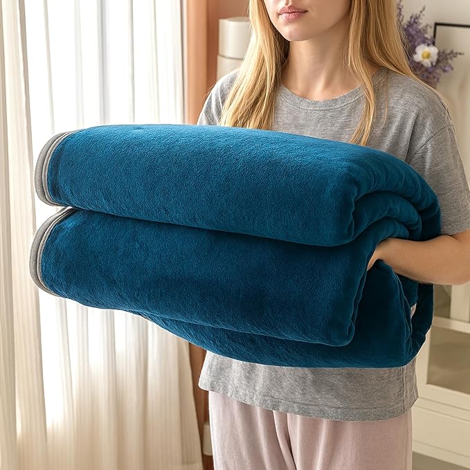 Fleece Bed Blankets Queen Size - Soft Lightweight Plush Fuzzy Cozy Luxury Blanket Microfiber Throw for Couch Bed,All-Season Breathable,80x90 Inches