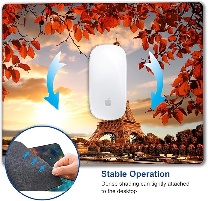 Natural Scenery of Paris Mouse pad Customized Mousepad Non-Slip Rubber Base Mouse Pads for Computers Laptop Office Desk Accessories Mouse pad