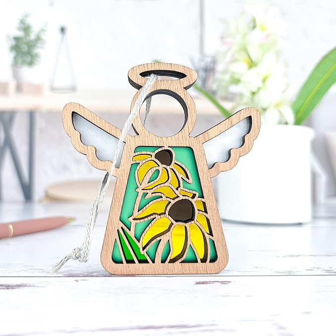 Black-Eyed Susan Flower Decor - 3.5" (H) Handmade Christmas Tree Ornaments - Keepsake Gifts for Women