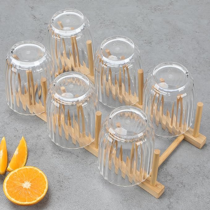 Acrylic Clear Highball Plastic Cups | Plastic Reusable Tumblers 15oz (Set of 6) | Stackable | BPA-free Tumblers | Shatterproof | Top-rack Dishwasher Safe