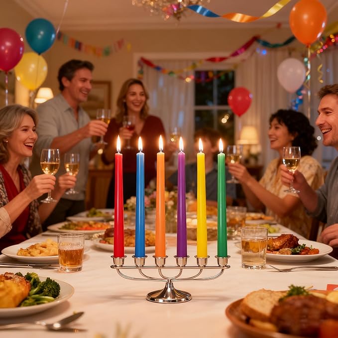 Long Taper Candles 6 Pcs Unscented Taper Candlesticks for Dinner Home Decor Kitchen Wedding Birthday Party Decorations
