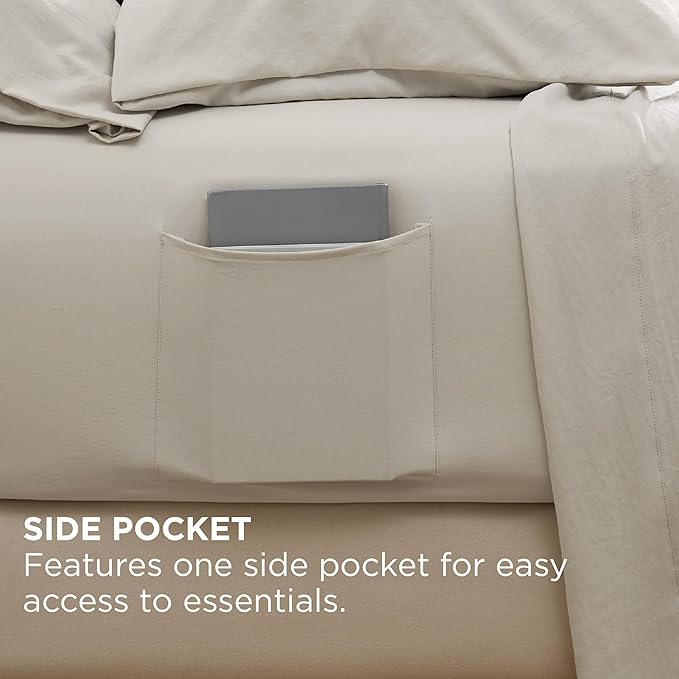 Bedsure Deep Pocket King Sheet Set - 6 Piece, Prewashed Ultra-Soft King Size Sheets Set, Fits Mattresses Up to 18 Inches Thick, Breathable & Secure Fit, Hotel Luxury Bedding, Linen