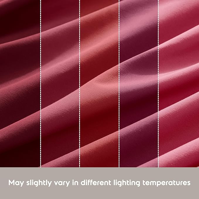Nestl Extra Deep Twin Sheet Set - 4 Piece Breathable & Cooling Sheets - Hotel Luxury Bedding Set w/18-24 Inch Deep Pockets - Easy & Secure Fit - Super Soft, Wrinkle Free & Comfy - Burgundy Red