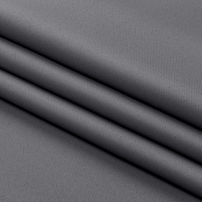 Aiyufeng Grey Short 36 Inches Blackout Curtain 2 Panels Set, Half Window Rod Pocket Privacy Tiers for Kitchen, Curtains Blackout for Bathroom Shades, W40 x L36 Inch, Grey