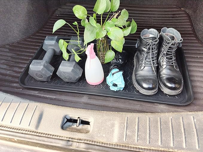 2 Pack Large Multifunctional Tray Mat Washable Indoor or Outdoor Tray Mat for Shoes Boots Plants Pots Paint Tins Pet Bowls Car Storage, 30 x 15 x 1.2 Inches