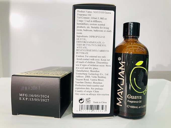MAYJAM 100ML/3.38FL.OZ Pear Fragrance Oils with Glass Dropper, Essential Oils for Diffusers for Home, Long Lasting Scented Oils for Diffusers Soap Candle Making