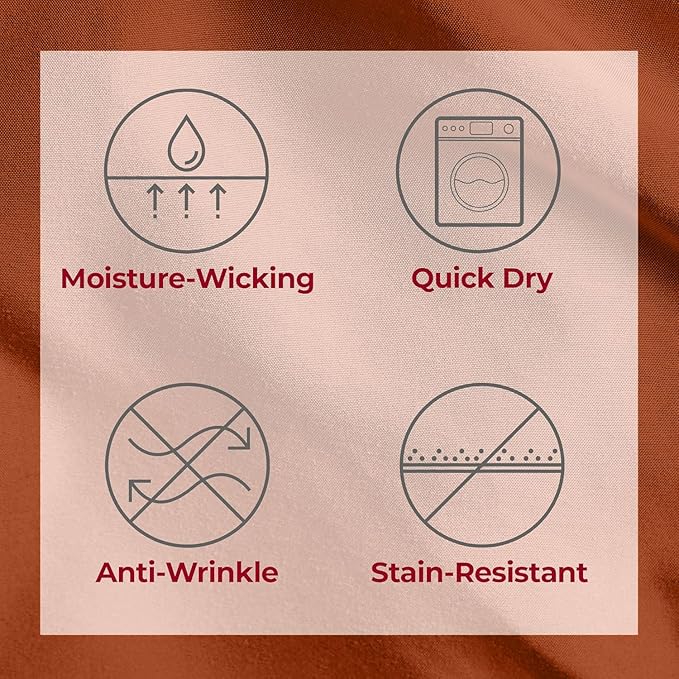 Mellanni Twin Sheets Set - 3 PC Iconic Collection Bedding - Hotel Luxury, Extra Soft, Cooling Bed Sheets - Wrinkle, Fade, Stain Resistant (Twin, Terracotta)