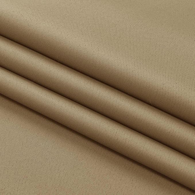 Aiyufeng Taupe Short 36 Inches Blackout Curtain 2 Panels Set, Half Window Rod Pocket Privacy Curtain Tiers for Kitchen, Curtains Blackout for Bathroom Shades, W40 x L36 Inch, Taupe