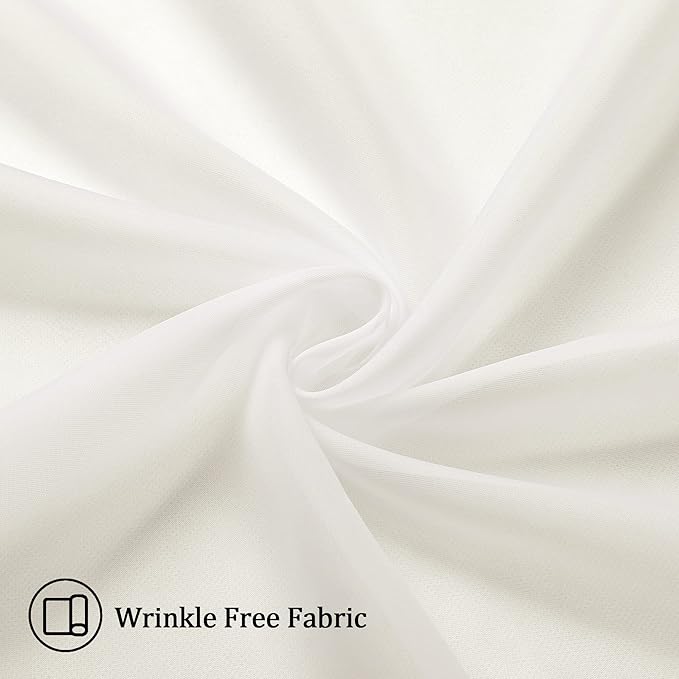 Aiyufeng 2 Pack Ivory Sheer Curtain 84 Inches Long, Light Filtering Airy Voile Drapes for Living Room, Patio, Sliding Door, Each 40" W x 84" L