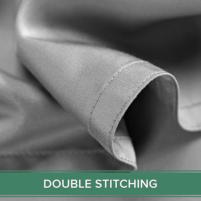 Twin XL Sheets by Pure Bamboo, Genuine 100% Organic Viscose Derived from Bamboo Bed Sheet Set, Luxuriously Soft & Cooling, Double Stitching, Lifetime Quality Promise (Twin XL, Stone Grey)