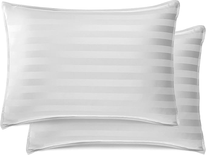 King Sheets by Pure Bamboo, Genuine 100% Organic Viscose Derived from Bamboo Bed Sheet Set, Luxuriously Soft & Cooling, Double Stitching, Lifetime Quality Promise (King, Jacquard White)