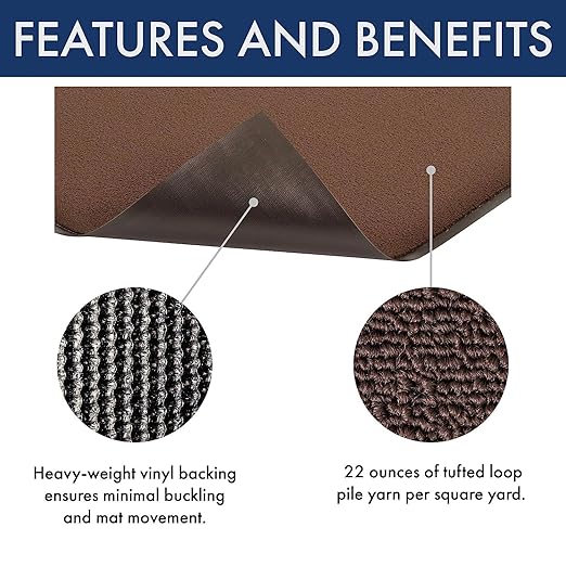 Notrax 141 Ovation Entrance Mat, for Home or Office, 2' X 3' Brown