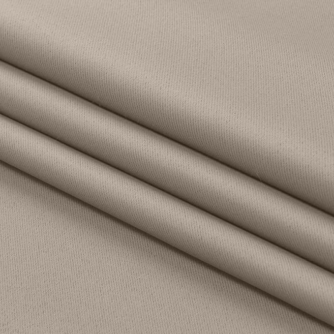 Aiyufeng Stone Blackout Curtains for Bedroom 84 Inch Length 2 Panels Set, Solid Thermal Insulated Privacy Living Room Window Treatment Curtains Blackout Drapes, W40 x L84 Inch, Stone