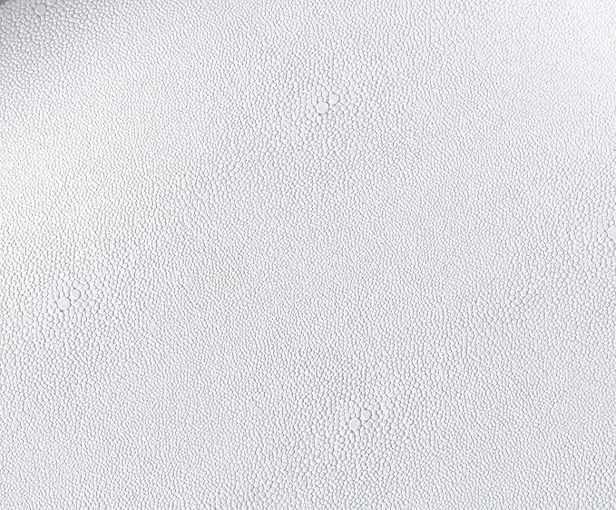 HofferRuffer Extra Large Square Serving Tray, Elegant Faux Leather Ottoman Tray with Gold Hardware Handles, Serve Tea, Coffee or Breakfast in Bed, 24 x 24 inches (White Shagreen)