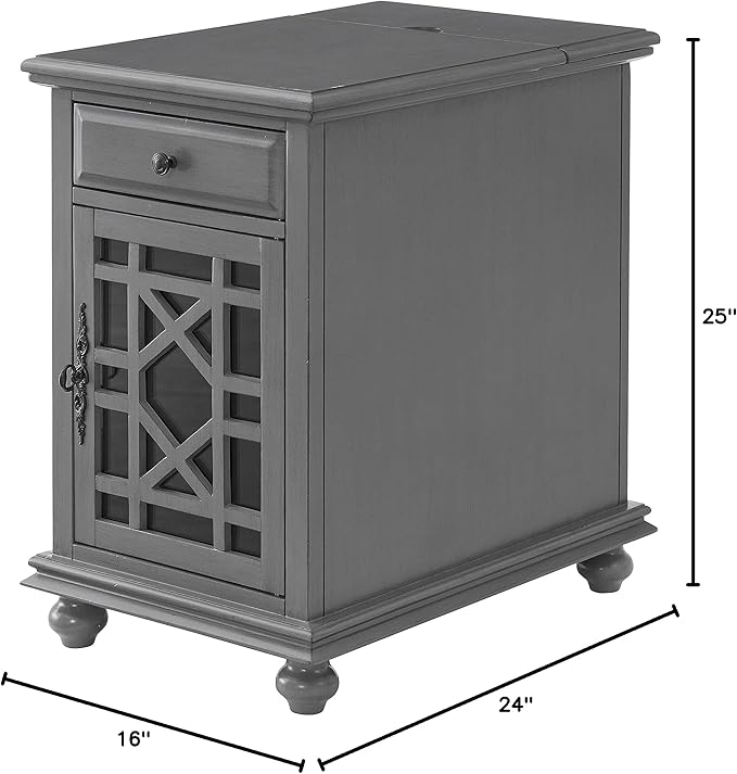 Martin Svensson Home Elegant, Grey Chairside End Table (810078)