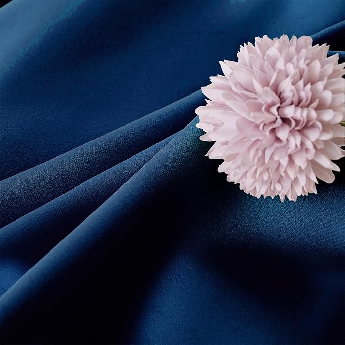 3 Thick Layers Heavy Curtains Thermal Insulated Soundproof Curtains for Bedroom-Grommet 100% Blackout Curtains 1 Panel Navy Blue 50x120 Inch