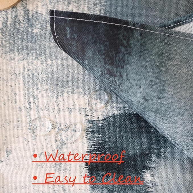 OYIMUA Grey and White Abstract Modern Table Runner, Art Rustic Kitchen Dining Table Decor for Holiday Home Party 13x72 Inches