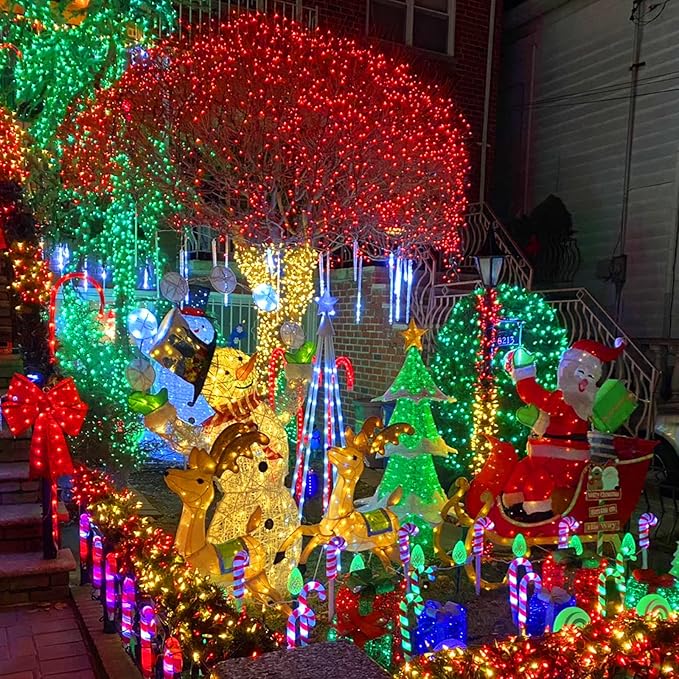 YEGUO 165ft 500 LED Halloween Lights Outdoor Waterproof, Red String Lights Plug in, Green Wire Twinkle Christmas Lights Indoor with Timer Memory 8 Modes