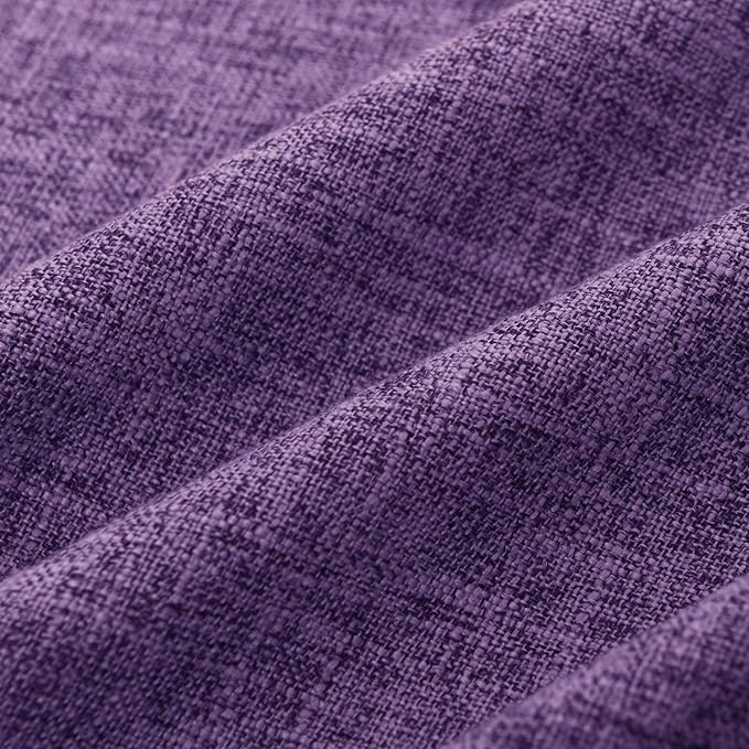 JIUZHEN 20x20 Inch Lavender Faux Linen Pillow Covers Set of 2, Boho Chic Decorative Cushion Covers for Sofa Nursery, Zippered Washable Pillow Case