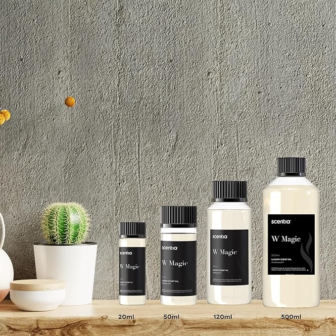 Scentia W Magic Hotel Diffuser Oil - 120 mL 4.06 fl oz - Aromatherapy Fragrance Inspired by 5-Star Hotels | Notes of Bergamot, Lemongrass, Jasmine