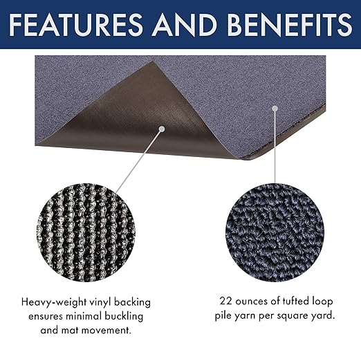 Notrax - 141S0036BU 141 Ovation Entrance Mat, for Home or Office, 3' X 6' Blue