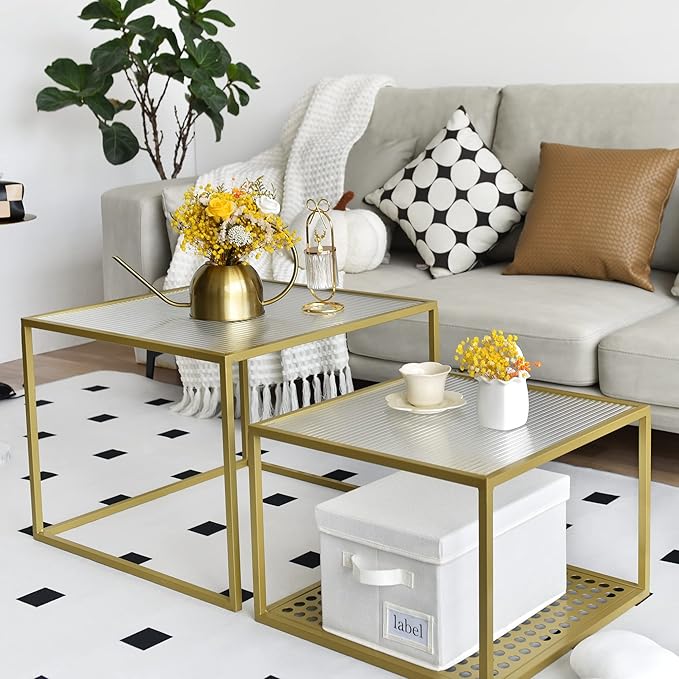 GRANNY SAYS Storage Baskets for Organizing, Linen Closet Shelf Organizers and Storage Containers with Label Holder, Large Storage Bins with Lids for Bedroom, Ivory, 3-Pack