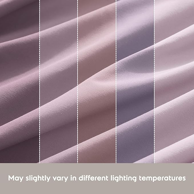 Nestl Extra Deep Split King Sheet Set - 7 Piece Breathable & Cooling Sheets - Hotel Luxury Bedding Set w/18-24 Inch Deep Pockets - Easy & Secure Fit - Super Soft, Wrinkle Free & Comfy - Dusty Purple
