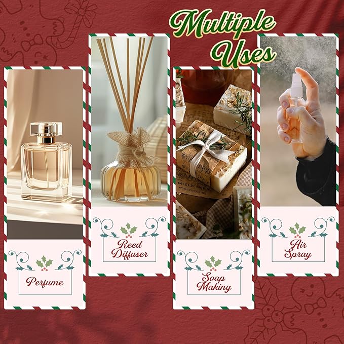 Christmas Spirit Fragrance Oil, Huge 4 Fl Oz, Premium Grade Winter Essential Oil for Diffuser and Aromatherapy, Christmas Scent for Soap Making, DIY Candle, Spray, Long Lasting Seasonal Scents